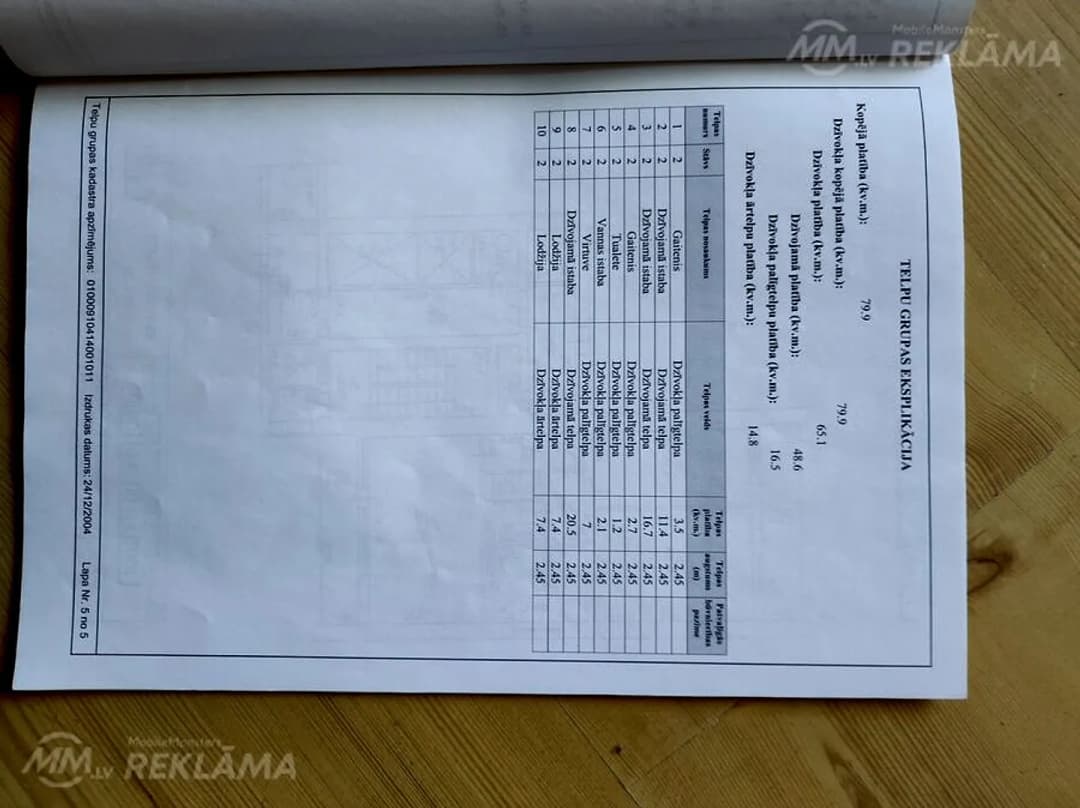 Dzīvoklis Rīgā, Mežaparkā, 79.9 м², 3 ist., 2 stāvs. — vēl bildes