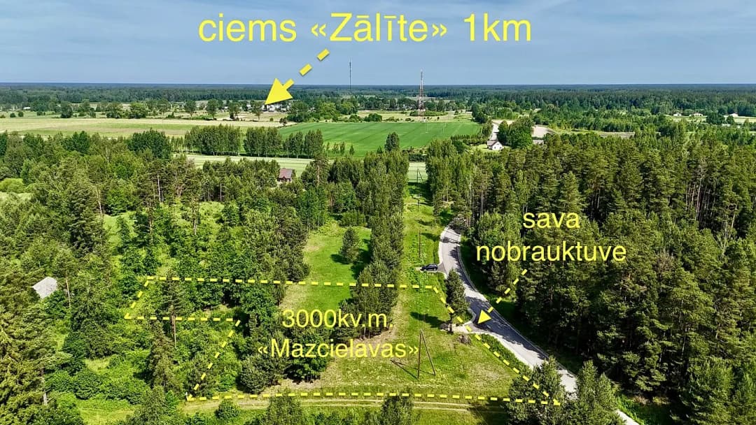 Zeme, 3000㎡ - Bauskas novads, Iecavas pagasts — vēl bildes